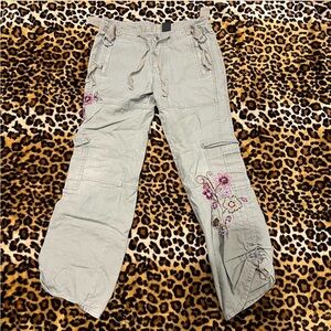 Arizona Jean Company Pink and Green Cropped Jumpsuit